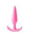 Plug anal rose souple base évasée Pocket Pleasure  1 dosette lubrifiant