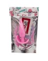 Plug anal rose souple base évasée Pocket Pleasure  1 dosette lubrifiant