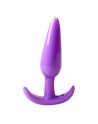 Plug anal violet souple base évasée Pocket Pleasure  1 dosette de lubrifiant