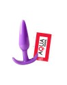Plug anal violet souple base évasée Pocket Pleasure  1 dosette de lubrifiant