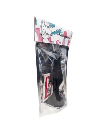 Plug Anal Noir en Silicone XL avec Ventouse Taille XL 15 cm Pocket Pleasure  1 dosette de lubrifiant