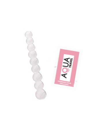 Chapelet Anal en Verre Transparent  1 dosette de lubrifiant — Pocket Pleasure