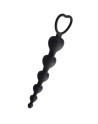Chapelet Anal Cœur Silicone Noir  1 dosette de lubrifiant — Pocket Pleasure