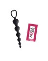 Chapelet Anal Cœur Silicone Noir  1 dosette de lubrifiant — Pocket Pleasure
