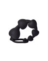 Chapelet Anal Cœur Silicone Noir  1 dosette de lubrifiant — Pocket Pleasure