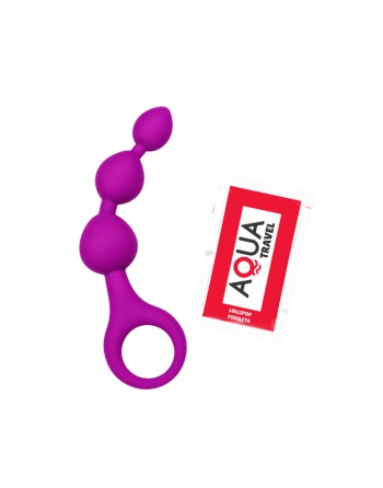 Chapelet Anal 3 Boules Fuchsia Silicone  1 dosette de lubrifiant — Pocket Pleasure
