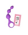Chapelet anal 3 boules violet silicone 15 cm Pocket Pleasure  1 dosette lubrifiant