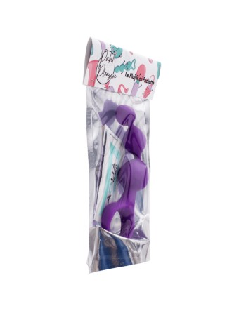 Chapelet anal 3 boules violet silicone 15 cm Pocket Pleasure  1 dosette lubrifiant