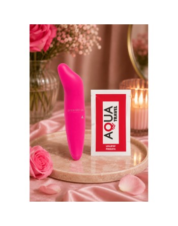Vibromasseur Tête Incurvée Rose  1 dosette de lubrifiant — Pocket Pleasure
