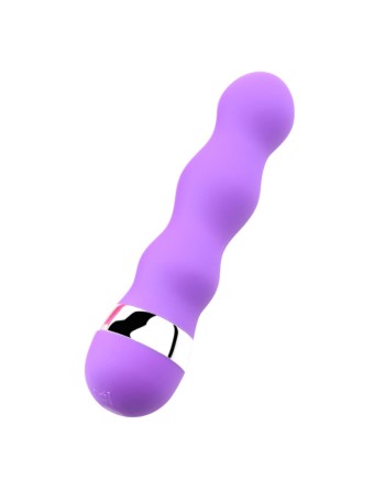 Mini Vibromasseur violet ondulés Pocket Pleasure  1 dosette de lubrifiant