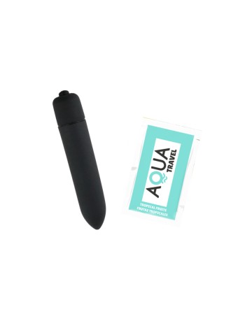 Mini Vibromasseur Bullet Noir 10 Vitesses  1 dosette de lubrifiant — Pocket Pleasure