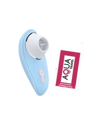 Stimulateur Clitoridien à Langue Bleu  1 dosette de lubrifiant — Pocket Pleasure