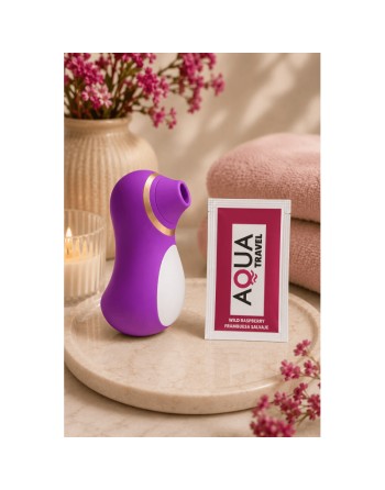 Stimulateur Clitoridien Pingouin à Langue Fuchsia  1 dosette de lubrifiant — Pocket Pleasure