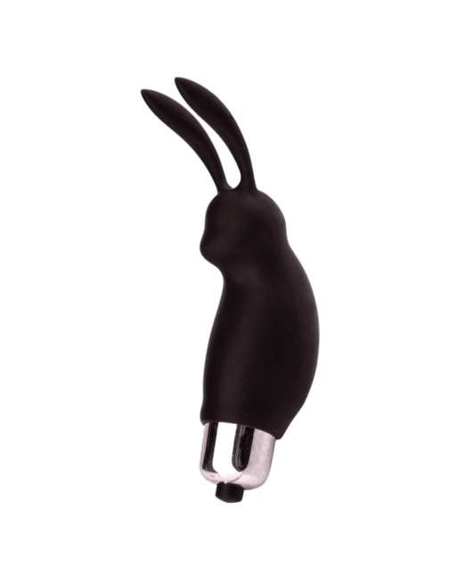 Mini Stimulateur Clitoridien Lapin Noir  1 dosette lubrifiant — Pocket Pleasure