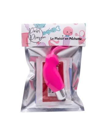 Mini Stimulateur Clitoridien Lapin Rose  1 dosette lubrifiant — Pocket Pleasure