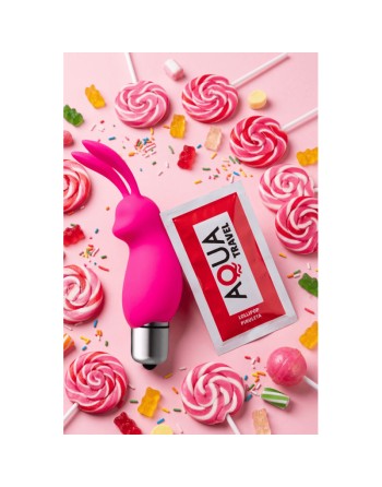 Mini Stimulateur Clitoridien Lapin Rose  1 dosette lubrifiant — Pocket Pleasure