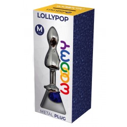 sexy Plug bijou Lollypop bleu M - Wooomy