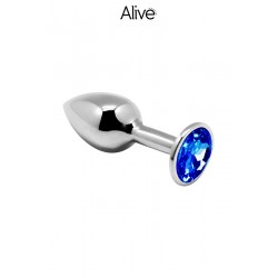 sexy Plug métal bijou bleu L - Alive