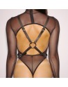 Harnais femme X cuir noir