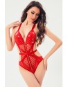 Body sexy vinyle rouge - J Lingerie
