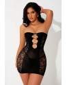 Mini robe bustier noire - J Lingerie
