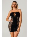 Mini robe bustier noire - J Lingerie
