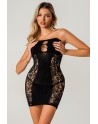 Mini robe bustier noire - J Lingerie