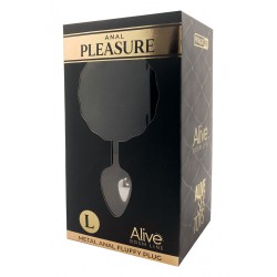 sexy Plug métal Fluffy L noir - Alive