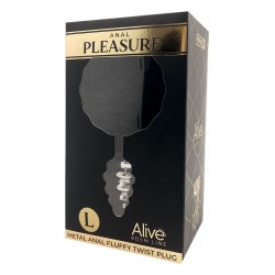 sexy Plug bijou avec pompon noir