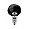 sexy Plug métal Fluffy Twist M noir - Alive