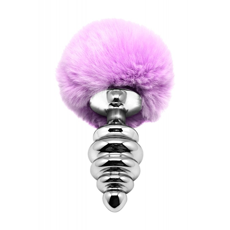 sexy Plug métal Fluffy Twist L mauve - Alive