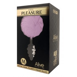 sexy Plug métal Fluffy Twist M mauve - Alive