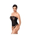 F406 One more kiss Corset en dentelle et powerwetlook