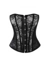 F406 One more kiss Corset en dentelle et powerwetlook