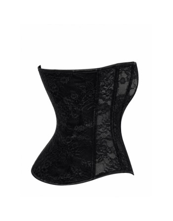 F406 One more kiss Corset en dentelle et powerwetlook