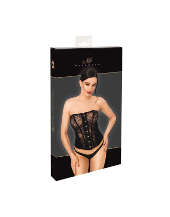 F406 One more kiss Corset en dentelle et powerwetlook