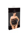 F406 One more kiss Corset en dentelle et powerwetlook