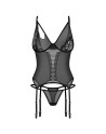 Saturis corset et string Noir