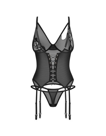 Saturis corset et string Noir
