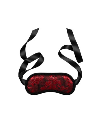 Bandeau pour les yeux motif japonais rouge et noir - Dreamy Fetish