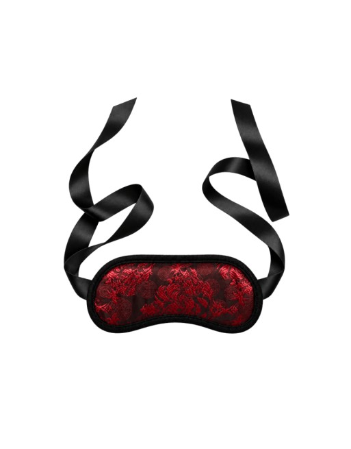 Bandeau pour les yeux motif japonais rouge et noir - Dreamy Fetish