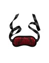 Bandeau pour les yeux motif japonais rouge et noir - Dreamy Fetish