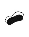 Bandeau pour les yeux noir avec fleurs en tissu en relief - Dreamy Fetish