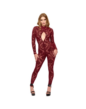 F421 Masquerade Bodystocking avec Zip Trois Voies