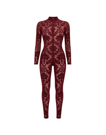 F421 Masquerade Bodystocking avec Zip Trois Voies