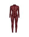 F421 Masquerade Bodystocking avec Zip Trois Voies