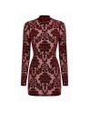 F423 Masquerade Robe courte dos nu