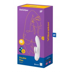 sexy Vibro Rabbit connecté Double Flex blanc - Satisfyer